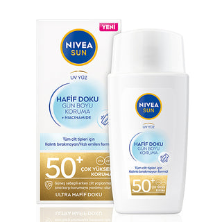 Nivea Sun Light Textured Sunscreen Face Cream 50 SPF - 40ml | Anti-Aging