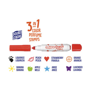 Carioca Scented Jumbo Felt Tip Markers - 8 Pack | Italian Quality