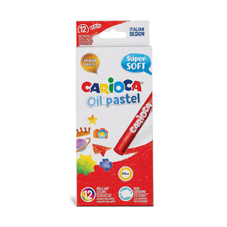 Carioca Oil Pastel Crayons 12 Pack - High Quality Colors