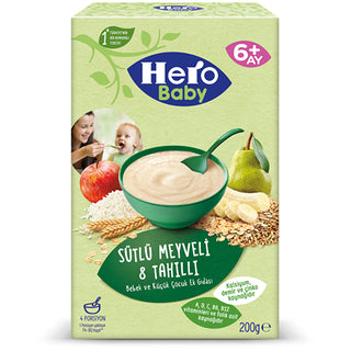 Hero Baby 8 Grain Fruity Baby Food 200g - Nutrient-Rich Formula | 6 Months+