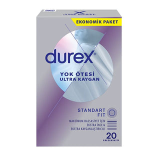 Durex Ultra Smooth Lubricated Condoms - 20 Count | Extra Thin