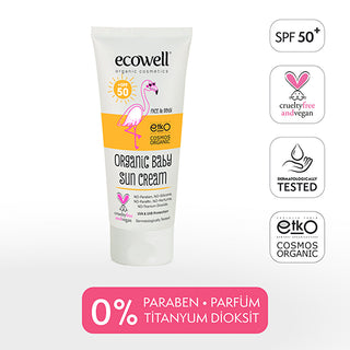 Ecowell Baby Sunscreen 50 SPF - Organic & Vegan | 3.88 oz