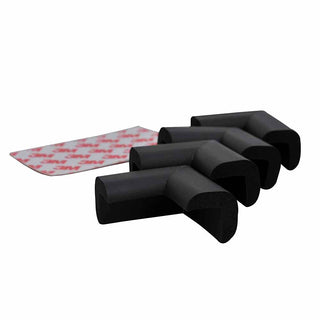 Rubber Corner Guard Set - Black | Baby Safety | 4 Pack