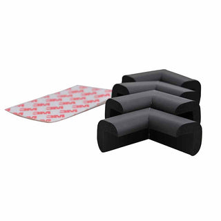 Rubber Corner Guard Set - Black | Baby Safety | 4 Pack