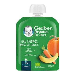 Gerber Organic Banana Carrot Pumpkin Puree 90g | Baby Food