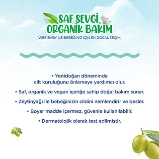 Wee Baby Organic Baby Lotion 200ml - Olive Oil Enriched | Vegan Formula