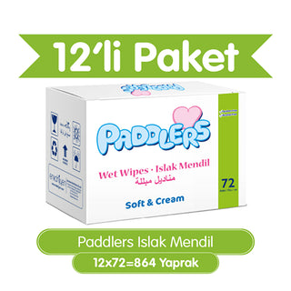 Paddlers Baby Wipes - Soft and Gentle | 72 Count