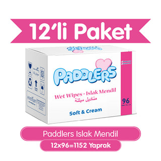 Paddlers Baby Wipes 12-Pack - Soft & Gentle | 96 Sheets