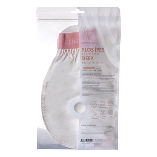 Let’scrub Ivory Bath Scrubber - 100% Silk Exfoliating Glove