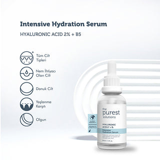 The Purest Solutions Intensive Moisturizing Serum 30ml - Hyaluronic Acid + B5