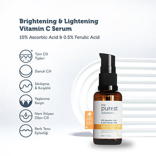 Vitamin C Serum 10% - Brightening & Tone Evening | Purest Solutions | 30 ml