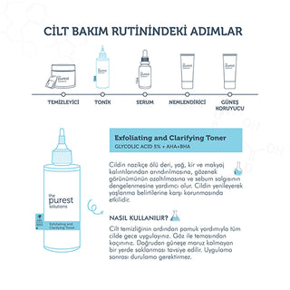 The Purest Solutions Pore Tightening Toner 200ml - Exfoliating Formula | AHA + BHA