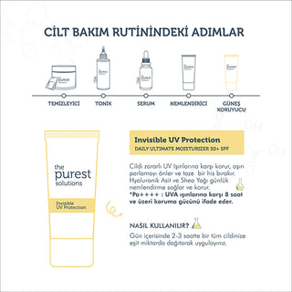 Invisible UV Protection Daily Moisturizer SPF 50 - 50ml | The Purest Solutions