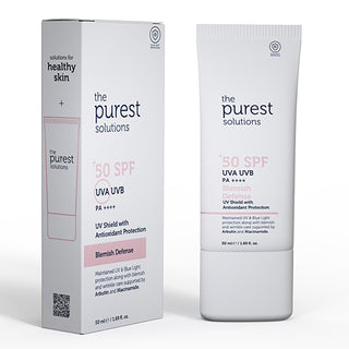 Pure Solutions Sunscreen SPF 50 for Blemished Skin - 50ml | Antioxidant Protection