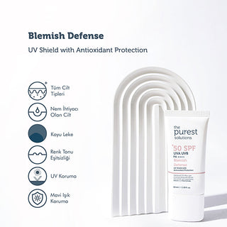 Pure Solutions Sunscreen SPF 50 for Blemished Skin - 50ml | Antioxidant Protection