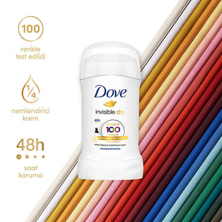 Dove Invisible Dry Antiperspirant Women's Stick 1.35oz - 48 Hour Protection | No Stains