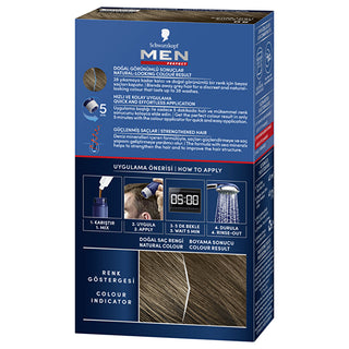 Men Perfect Hair Color 50 Light Brown - Quick Application | Natural Look