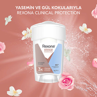 Rexona Clinical Protection Women's Stick Deodorant Shower Clean - 1.5 oz | Advanced Active Technology
