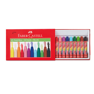 Faber-Castell Pastel Crayons 12 Colors - Smooth Application | Non-Toxic