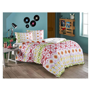 Single Bed Ranforce Comforter Set Enzo Green - 160 x 220 cm | Taç