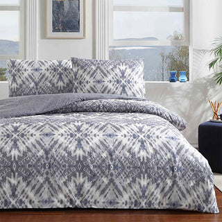 Tac King Size 100% Cotton Bedding Set - Navy Blue | 200x220 cm
