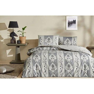 Edwina Grey King Size Bedding Set - 100% Cotton | Luxury Collection