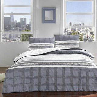 Tac King Size Ranforce Duvet Cover Set Sidra Navy - 200 x 220 cm