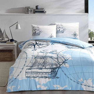 Ocean Sky Turquoise Duvet Cover Set - King Size | 100% Cotton