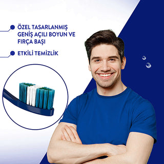 Signal Ergonomic Toothbrush Medium 1+1 - Effective Cleaning | Soft Bristles