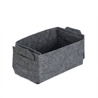Coco Clementine Gray Felt Organizer Basket - Stylish Storage Solution