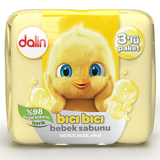 Dalin Baby Soap - Gentle Formula for Sensitive Skin | 3 Bars (75g)