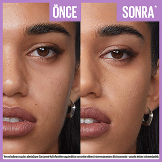 Maybelline New York Super Stay Lumi Matte Foundation - Long-Lasting, Matte Finish, 132 Maybelline Super Stay Lumi Matte Foundation - Long-Lasting Matte Makeup Maybelline Super Stay Lumi Matte Foundation, Long-lasting foundation, Matte finish makeup, Lightweight foundation, Foundation for various skin tones, Makeup for daily use, Durable makeup, Natural-looking foundation, Foundation with amino acid pigments