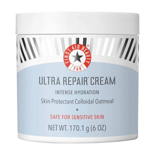 First Aid Beauty Ultra Repair Cream - Intense Hydration Face and Body Moisturizer for Dry, Distressed Skin and Eczema Relief, Vegan, Cruelty-Free, Gluten-Free Skincare Ultra Repair Cream - Face & Body Moisturizer for Dry Skin & Eczema face and body moisturizer, eczema relief, vegan skincare, cruelty-free skincare, gluten-free skincare, intense hydration, dry skin relief, skin repair, moisturizer for dry skin, skincare for eczema, vegan moisturizer, cruelty-free moisturizer, gluten-free moisturizer