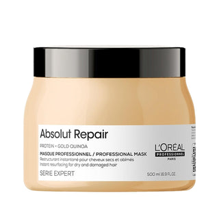 L'Oreal Professionnel Paris Serie Expert Absolut Repair Instant Resurfacing Hair Mask 500ml - Repairing & Resurfacing Treatment for Damaged Hair L'Oreal Paris Absolut Repair Hair Mask - Instantly Resurface Damaged Hair hair mask, L'Oreal Professionnel Paris, Serie Expert Absolut Repair, instant resurfacing hair mask, repairing hair mask 500ml, damaged hair repair, hair care, professional hair care, nourishing hair mask, resurfacing hair treatment, hair repair mask, luxury hair care, high-end hair products