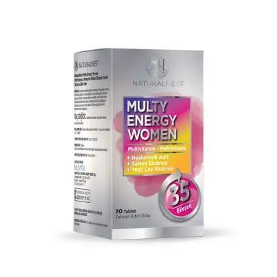 Naturalnest Multy Energy Women's Multivitamin - Boost Energy, Support Health with Antioxidants, CoQ10, and Hyaluronic Ac