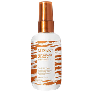 Miracle Milk Heat Protectant Leave-In Conditioner by 25 Miracle - Moisturizing, Detangling, and Curl Enhancing Spray 25 Miracle Milk Leave-In Conditioner - Heat Protectant & Moisturizer leave-in conditioner, heat protectant, curl enhancer, moisturizing hair spray, coconut oil hair care, fennel seed oil benefits, curly hair care, coily hair care, wavy hair care, hair moisturizer, detangling spray, heat styling protection, hair care for dryness, frizz reduction, shine enhancer, hair strengthening, daily hair 