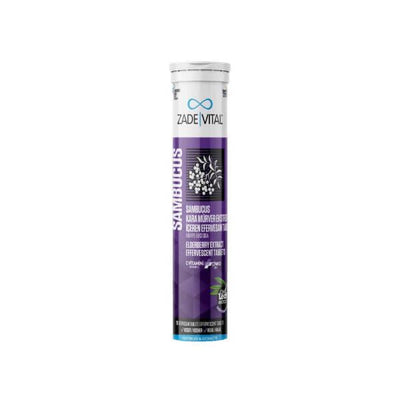 Zade Vital Elderberry Immune Support Supplement: Vitamin C, Zinc & Olive Leaf - Effervescent Tablets for Cold & Flu Defe
