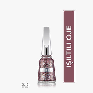 Flormar Glitter Yarı Saydam Simli Oje GL39 Red In Silver - Long Lasting Semi-Transparent Nail Polish Flormar Glitter Nail Polish - Long Lasting Semi-Transparent Glitter Nail Polish, Semi-transparent Nail Color, Long-lasting Nail Polish, Flormar Glitter Oje, Trendy Nail Art, Nail Art Supplies, Cosmetic Products, Beauty Essentials, Glittery Finish Nail Polish, Nail Care Products
