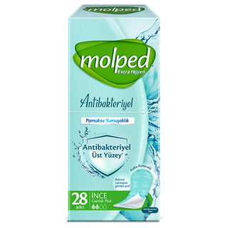 Molped Antibacterial Daily Sanitary Pads - Thin, Odor Control, 28 Count - Women's Hygiene Products Molped Antibacterial Sanitary Pads - Thin & Comfortable antibacterial sanitary pads, daily sanitary pads, women's hygiene products, odor control sanitary pads, thin sanitary pads, feminine hygiene, sanitary products, hygiene products, Molped, daily protection, women's health