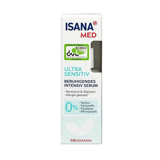 Isana Med Ultra Sensitive Facial Serum: Soothing Relief for Irritated Skin, Vegan, Dermatologically Tested, Pantenol & Allantoin, 1.01 fl oz Isana Med Serum: Soothe Sensitive Skin | Vegan & Allergy Friendly sensitive skin serum, vegan facial serum, soothing serum for sensitive skin, dermatologically tested serum, allergy-friendly serum, Isana Med Serum, ultra sensitive serum, pantenol allantoin serum, evening primrose oil serum, irritation relief serum, facial serum, sensitive skin, vegan, dermatologically 