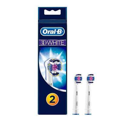Oral-B 3D White Electric Toothbrush Replacement Heads - 2 Count, Compatible with Oral-B Genius & Pro Series, Advanced Cl