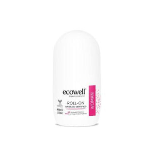 ecowell organic roll-on deodorant for women 75ml, bottle of ecowell organic deodorant Ecowell Organic Roll-On Deodorant - Women | 75ml Ecowell Organic Roll-On Deodorant for Women - 75ml ecowell, organic-deodorant, roll-on, women, natural, alcohol-free, cruelty-free, cosmos-organic, deodorant-for-women, ai-generated