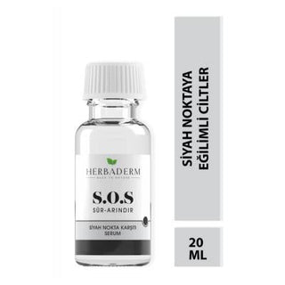 Herbaderm S.O.S Siyah Nokta Karşıtı Serum 20 ml - Aktif Kömür & Salisilik Asit ile Derinlemesine Temizlik Herbaderm S.O.S Serum - Blackhead Removal & Skincare siyah nokta karşıtı serum, cilt bakımı, aktif kömür, salisilik asit, laktik asit, çinko oksit, gözenek arındırma, skincare, blackhead removal, charcoal serum, salicylic acid, lactic acid, zinc oxide, pore cleansing, skincare routine, blackhead prevention, clear skin, radiant complexion, skincare essentials