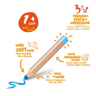 Carioca Toddler Washable Paint Markers - 10 Colors, 3 in 1 Design, Non-Toxic Art Supplies for Kids 1+ Year Carioca Washable Paint Markers for Toddlers - 10 Colors toddler art supplies, washable paint markers, non-toxic art tools, children's drawing tools, baby art supplies, Carioca, art supplies for kids, washable markers, toddler crafts, kids art, early childhood education, creative toys, safe art supplies
