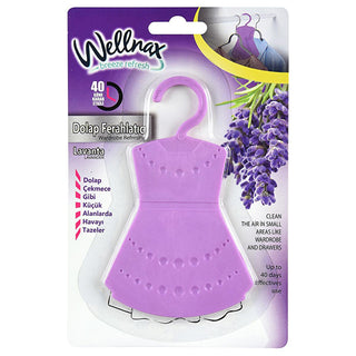 lavender-wardrobe-freshener, wellnax-lavender-closet-freshener, stylish-dress-design-wardrobe-freshener Wellnax Lavender Wardrobe Freshener - Elegant Design for Drawers and Closets | 0.7 oz Wellnax Lavender Wardrobe Freshener lavender-freshener, wardrobe-organizer, closet-scent, drawer-freshener, wellnax, clothing-care, elegant-design, ai-generated, home-fragrance, odor-eliminator