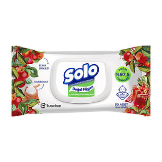 Solo Natural Apple Cider Vinegar Cleansing Wipes – 50 Count