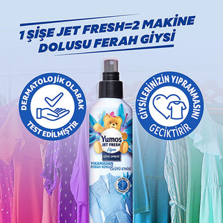 Yumoş Fabric Refreshing Spray Lilyum Scent - 6.76 fl oz, Anti-Wrinkle, Quick Refreshing for Clothes