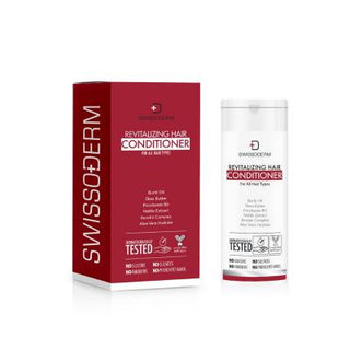 swissoderm hair revitalizing conditioner travel size 50 ml, swissoderm hair conditioner bottle Swissoderm Hair Revitalizing Conditioner - Travel Size | 50 ml Swissoderm Hair Revitalizing Conditioner 50 ml swissoderm, hair-conditioner, hair-care, postpartum-hair-loss, vegan, cruelty-free, natural-ingredients, travel-size, ai-generated, moisturizing