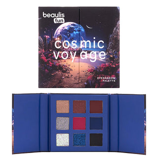 beauliss-fun-cosmic-voyage-eyeshadow-palette, galactic-glow-eyeshadow-colors, close-up-of-beaulis-fun-eye-palette Beaulis Fun Cosmic Voyage Eyeshadow Palette - Galactic Glow | 9 Colors Beaulis Fun Cosmic Voyage Eyeshadow Palette - Galactic Glow beaulist-fun, eyeshadow-palette, makeup, cosmic-voyage, galactic-glow, rich-colors, makeup-enthusiasts, professional-makeup, teenagers, ai-generated
