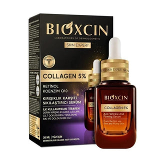 Bioxcin Skin Expert Collagen 5% Anti-Wrinkle Serum - Improves Elasticity & Firmness, Reduces Fine Lines & Wrinkles Bioxcin Collagen 5% Serum - Anti-Wrinkle & Firming Collagen Serum, Anti-Wrinkle Skincare, Skin Tightening Serum, Bioxcin Skin Expert, Collagen 5% Anti-Aging Serum, Anti-Aging Skincare, Skincare Routine, Fine Lines & Wrinkles Reduction, Skin Elasticity Improvement, Firmness, Radiant Skin, Youthful Appearance, Dermatologically Tested, Suitable for All Skin Types